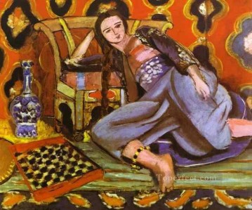  Odalisca Arte - Odalisca sobre un sofá turco 1928 Fauvista